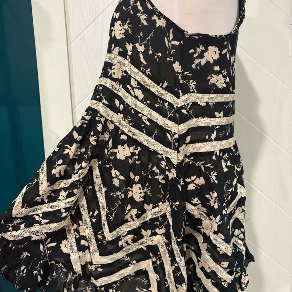 Intimately Free People‎ Floral & Lace Mini Dress/Fairycore /Boho/Babydoll Small - Picture 7 of 8